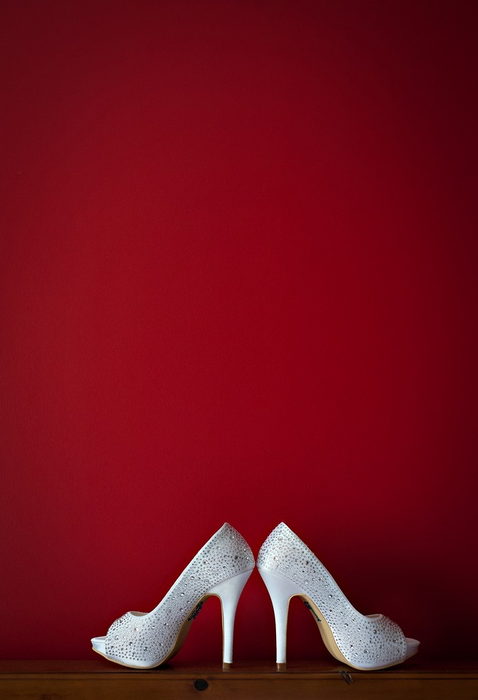 silver wedding shoes